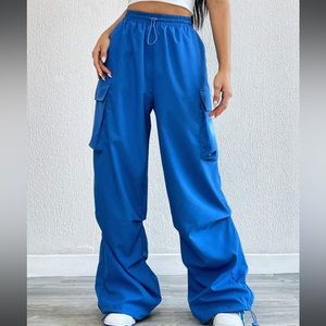 Raver Wide Leg Wind Parachute Pants